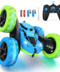 Aqua Racer Remote Control Car for Kids with LED headlights, rechargeable batteries, and remote controller, double-sided 4WD design