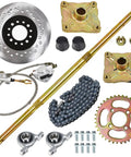 32 Inch Live Axle Kit For Go Kart ATV Drift Trikes With Shaft Hub Chain And Brake Master Cylinder Replacement Beefed Up Chrome Build 815mm