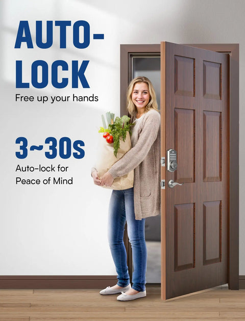 Smooth Touch Digital Keyless Entry Door Lock With Rugged Dual Lever Handles And Automatic Front Deadbolt Built To Last For No Fuss Home Security Quick Install