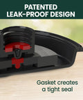 Close-up of a patented leak-proof gasket in cactus top fill glass hummingbird feeder ensuring a tight seal indoors.