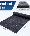 Rock Solid Thermal Dishwasher And Lowkey Quiet Pipe Insulation Wraps Matte Grey Foam Roll 24 By 60 Inch showing rolled foam with dimensions.