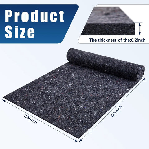 Rock Solid Thermal Dishwasher And Lowkey Quiet Pipe Insulation Wraps Matte Grey Foam Roll 24 By 60 Inch showing rolled foam with dimensions.