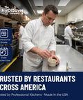 Chef using Dual Sanitizer Test Kit for Commercial Kitchens with 200 Strips, Quat 0-400PPM and Chlorine 0-200PPM, Pro-Grade Food Service Testing for Bars, Restaurants, and Cafes.