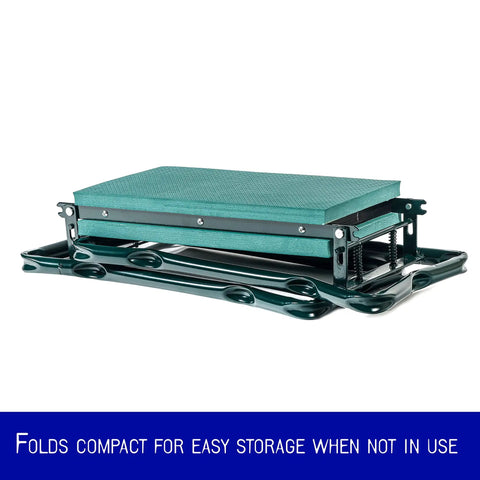 Garden Kneeler And Wide Seat That Flips Into A Comfy Sit Down Stool, Easy Fold For Storage, compact folded view