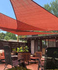 Terra Red Triangle Shade Sail Canopy for Outdoor Patio, Garden, Backyard, 10 Ft By 10 Ft By 10 Ft, UV Block, weatherproof, easy setup