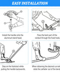 Installation steps for Heavy Duty 1/2 Inch Emt Conduit Bender Head With 3/4 Inch Pipe Handle, aluminum pipe bending tool.
