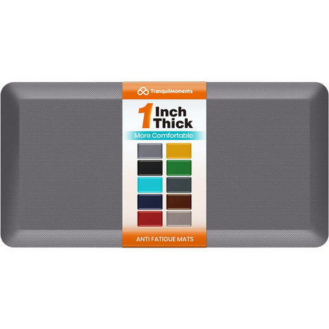 Ultra Thick 1 Inch Anti Fatigue Kitchen Mat For Floor, Non Slip And Waterproof Cushioning, Perfect For Cooking, Cleaning Or Desk Work , 20 X 39 Inches, Grey, Built To Last And Easy To Clean packaging