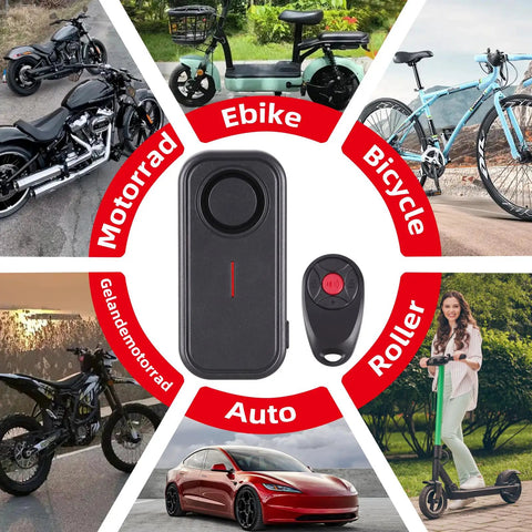 Beefed Up 113 Db Bike Alarm System With IP66 Waterproof Vibration Sensor LED Light And Remote Control For Bicycles Motorcycles Cars Doors And Windows Built To Deter Thieves And Help You Find Your Vehicle From Long Distances