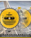 Upgraded 2 Pack 12 Inch Miter Saw Blade With 80 Tooth And 32 Tooth Tungsten Carbide For Fine Finish Cutting Professional