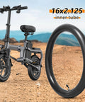 16x2.125 Replacement Butyl Inner Tube With CR202 Bent Valve Stem 2 Pack Fits 16 Inch Tires From 1.75 To 2.125 Width