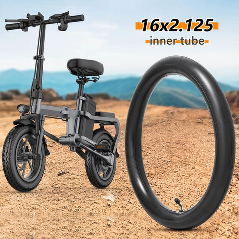 16x2.125 Replacement Butyl Inner Tube With CR202 Bent Valve Stem 2 Pack Fits 16 Inch Tires From 1.75 To 2.125 Width