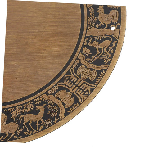 Dope Copper Zodiac Design Backplate For Wooden Boxes Antique Style With Chinese Classical Flair Elevates Storage And Display