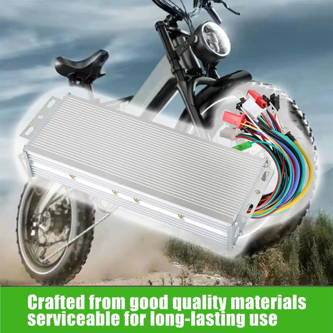 48V-72V 2000W Brushless Motor Controller For Electric Bike Replacement Beefed-Up Power With Hall Sensor Options Easy Install Dual Mode Speed Control Upgrade shown with e-bike