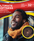 Man using Ultimate Softness Foam Ear Plugs 28 Pair Pack For Maximum Noise Reduction NRR 32 With Super Comfy Hypoallergenic Comfort