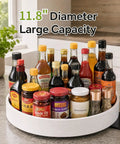 11.8 Inch Lazy Susan For Refrigerator And Pantry, Round Kitchen Turntable Spice Rack Organizer with sauces and condiments.