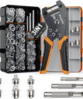 Three Size Grommet Tool Kit With Interchangeable Dies Half Inch Quarter Inch Three Eighths Inch, storage case, tools, and grommets shown.