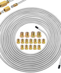 One Quarter Inch Twenty Five Foot Brake Line Tubing Kit Flexible Zinc Coated Alloy Coil With Sixteen Inverted Flare Fittings SAE Standard