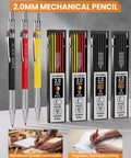 Job Site Ready And No Nonsense Carpentry Marking Kit Featuring A Kick-Ass Tool Bundle With Color Coded Refills Precision Scribe Center Punch And Heavy Duty Pencils For Skilled Craftsmen, showcasing 2.0mm mechanical pencils and refills.