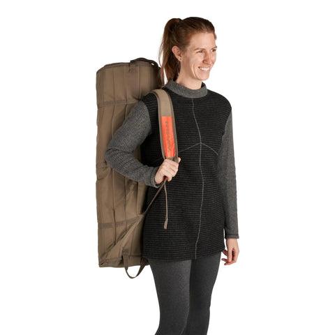 Person carrying Two Person Camping Chair With Removable Blankets Low To The Ground Loveseat Nest Cozy Cuddle Recline Insulated Beverage Holders Roll Tote Storage All In One Camp Couch For Couples 2024 Beluga in tote