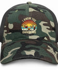Everyday Camouflage Trucker Cap For Men, Dope Yet Practical Athletic Hat For Outdoors with graphic design on front panel