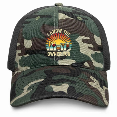 Everyday Camouflage Trucker Cap For Men, Dope Yet Practical Athletic Hat For Outdoors with graphic design on front panel