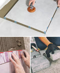 ZUXUSE 600-piece blue plastic horseshoe tile shims for leveling; U-shaped spacers.