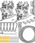 Heavy Duty Shade Sail Hardware Kit With Ratchet Winch, 304 Stainless Steel Windproof Tension System For Backyard Patios And Gardens