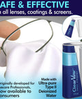 ClearView lens cleaner spray bottle with microfiber cloth, 1 fl oz, travel-size eyeglass cleaning kit