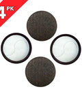 Formed Felt Furniture Sliders 1.5 Inch Protect Hardwood Floors From Scratches With Secure Grip Cup Design Walnut Brown 4 Pack