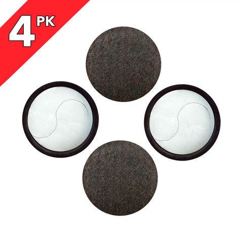 Formed Felt Furniture Sliders 1.5 Inch Protect Hardwood Floors From Scratches With Secure Grip Cup Design Walnut Brown 4 Pack