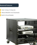 Rack Mount PDU Power Strip With 16 Outlets For 1U Network Server Racks Surge Protected 120V 15A 6 Ft Cord Front And Back Access Built Tough In Durable Steel Housing For Clean Cable Management And High Density Data Center And Server Racks