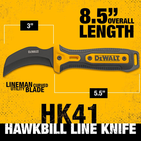 Hawkbill Fixed Blade Cable Stripping Knife For Electrical Work And Utility Cutting For Electricians Pro Grade Heavy Duty