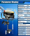 Powerful 9HP Four Stroke Outboard Motor For Inflatable Boats And Small Yachts 225CC Gasoline Engine Air Cooled Display