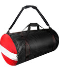 Black and red Ultra Large 30 Inch Mesh Dive Gear Bag For Scuba Snorkeling And Beach Trips Pro Grade Quick Dry Duffel with shoulder strap