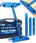 Rock Solid Extra Large Stair Tread Template Tool 63 Inch Aluminum Measuring Jig with tough carry case and adjustable features.