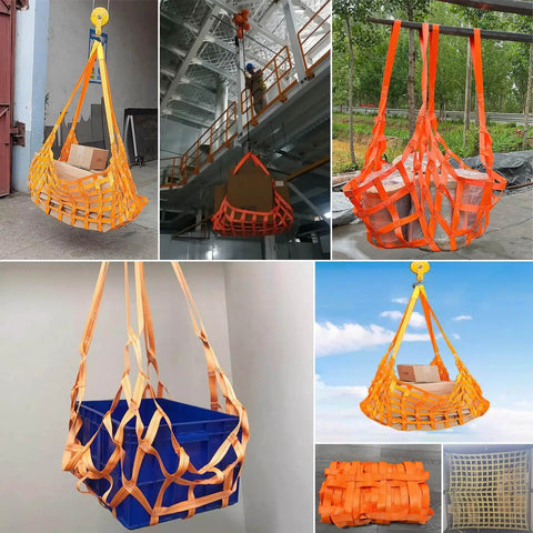 Heavy Duty Nylon Lifting Net For Trucks And Trailers 11.4 Feet Long With 2000 Kg Load Capacity Tear Resistant Cargo Net