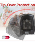 Cozy Up Your Desk With This Personal Ceramic Space Heater For Office Or Home, Two Heat And Fan Settings, Adjustable Thermostat