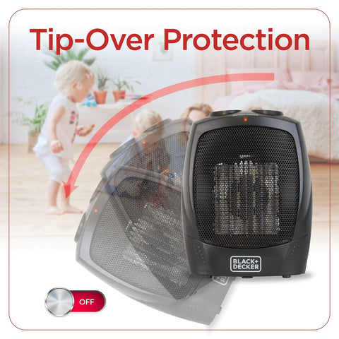 Cozy Up Your Desk With This Personal Ceramic Space Heater For Office Or Home, Two Heat And Fan Settings, Adjustable Thermostat