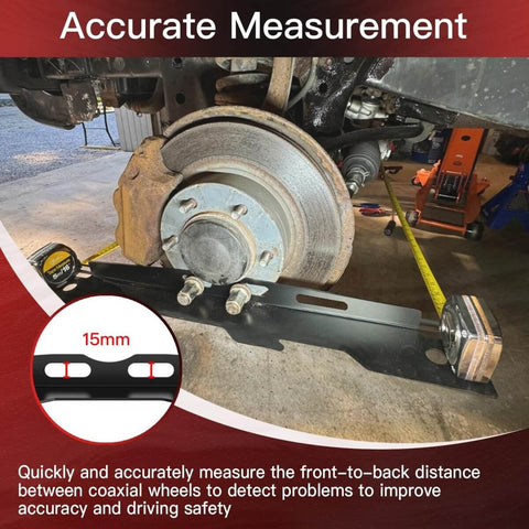Pro Grade Toe Alignment Tool Plates Kit, 2 Pack With Measuring Tapes for precise wheel alignment on Jeep, Truck, SUV.