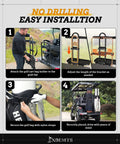 Install guide for No Drill Golf Cart Rear Seat Bag Holder Foldable And Adjustable Space Saver Fits Grab Bars 7.28 to 25.6 Inches