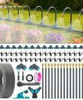 360 Degree Adjustable Drip Irrigation System Kit With 100 Feet Of Five Sixteenth Tubing, Sixteen Copper Nozzles, and kit components visible