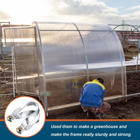 16 Pack Cross Connectors For Greenhouse One And Three Eighths Inch By One And Three Eighths Inch Aluminum Purlin Brackets Clamps Pipe Clips Garden Farm Frame Top Rail Fence Accessories
