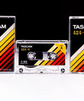 424-S High Bias Cobalt Type II C-60 Blank Studio Cassette Tape for audio recording with colorful striped packaging
