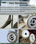 12 Foot Giant Skeleton Replacement Parts Kit with Male and Female Plate Sets for Arm and Body displayed for installation