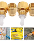 Aluminum Alloy Plated Quick Hose Connector 2.37 Inch Leak Free Male Hose Connector For Garden Lawn Patio Watering Equipment