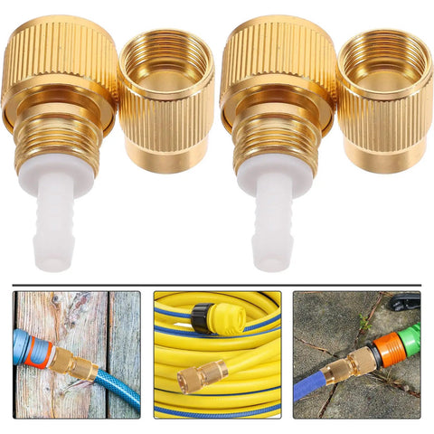 Aluminum Alloy Plated Quick Hose Connector 2.37 Inch Leak Free Male Hose Connector For Garden Lawn Patio Watering Equipment