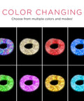 LED Rope Lights 25ft Color Changing RGB Indoor Outdoor Flexible Linkable Display with Multiple Color Modes Showcased