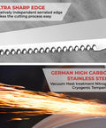Prikoi Electric Carving Knife For Meat Slicing, Dual Stainless Blades, Easy Grip Handle, sharp serrated edge for smooth cuts.