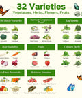 Year Round Seed Bank For Zone 9 Gardeners With 32 Non GMO Heirloom Seeds Of Vegetables Herbs And Fruits Survival Kit display