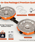 Powerful 20,000 BTU Dual Burner Propane Camping Stove, Portable Foldable Camp Stove With Adjustable Burners, Regulator And Carrying Bag